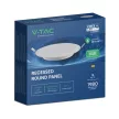 V-TAC Süllyeszthető kör alakú MINI LED panel 18W CCT 3in1 (Cree Chip) - 78646