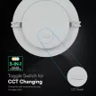 V-TAC Süllyeszthető kör alakú MINI LED panel 18W CCT 3in1 (Cree Chip) - 78646