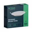 V-TAC Süllyeszthető kör alakú MINI LED panel 18W 3000K - 7864