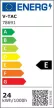 V-TAC Süllyeszthető kör alakú MINI LED panel 24W 6500K (SAMSUNG CHIP) - 78691