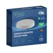 V-TAC Falon kívüli kör alakú LED panel 6W CCT 3in1 (Cree Chip) - 78706
