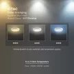 V-TAC Falon kívüli kör alakú LED panel 6W CCT 3in1 (Cree Chip) - 78706