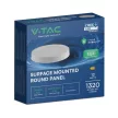 V-TAC Falon kívüli kör alakú LED panel 12W CCT 3in1 (Cree Chip) - 78736