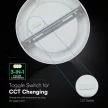 V-TAC Falon kívüli kör alakú LED panel 12W CCT 3in1 (Cree Chip) - 78736