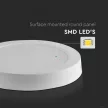 V-TAC Falon kívüli kör alakú LED panel 12W 3000K - 7873