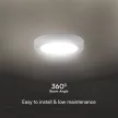 V-TAC Falon kívüli kör alakú LED panel 24W 6500K (SAMSUNG CHIP) - 78811