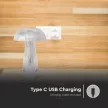 V-TAC 1W LED Tölthető Asztali lámpa - 1800mAh - átlátszó - 7894