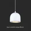 V-TAC LED Függeszték lámpa 8.5W Érintő kapcsolóval - fehér - 3000K - 7996
