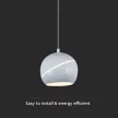 V-TAC LED Függeszték lámpa 8.5W Érintő kapcsolóval - fehér  - 3000K - 8002