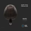 V-TAC Fekete LED izzó filament COG E27 4W Nagy gömb - 8064