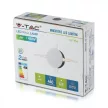 V-TAC 4W led fali lámpatest kerek, fehér 3000K - IP65 - 8213