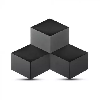 V-TAC 9W LED Fali lámpa fekete színű 3000K - 8223