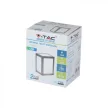 V-TAC 12W LED Fali lámpa szürke színű 6400K - IP65 - 8339