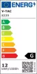 V-TAC 12W LED Fali lámpa szürke színű 6400K - IP65 - 8339