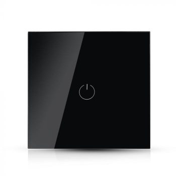  V-TAC SMART WIFI-s Érintős 1 gombos kapcsoló fekete - 8423