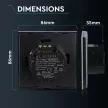 V-TAC SMART WIFI-s Érintős kapcsoló 2 gombos fekete - 8424