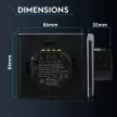 V-TAC SMART WIFI-s Érintős kapcsoló 3 gombos fekete - 8425