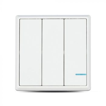   V-TAC Vezeték nélküli villanykapcsoló, 3 kapcsolóval, IP54 - 8462