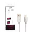 V-TAC 1M C Típusú USB kábel fehér - ezüst széria - 8486