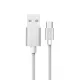 V-TAC 1M Micro USB kábel ezüst - platinum széria - 8489