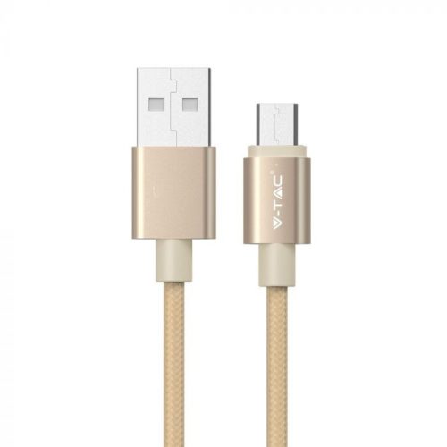 V-TAC 1M Micro USB kábel arany - platinum széria - 8490