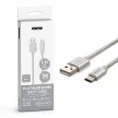 V-TAC 1M C Típusú USB kábel ezüst - platinum széria - 8492