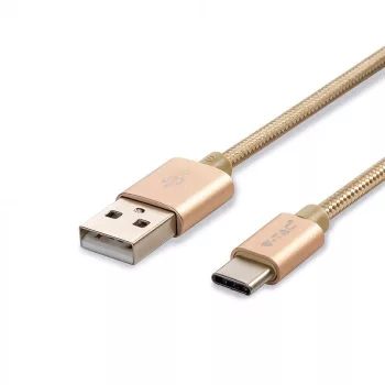   V-TAC 1M C Típusú USB kábel arany - platinum széria - 8493