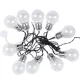 V-TAC LED Napelemes Fényfüzér 2 méter 10x1W IP44 3000K - 8559