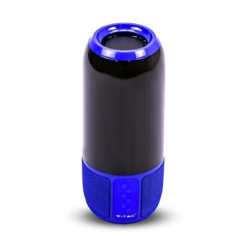 V-TAC 2x3W LED Bluetooth hangszóró USB és Kártya olvasóval Kék színű - 8569
