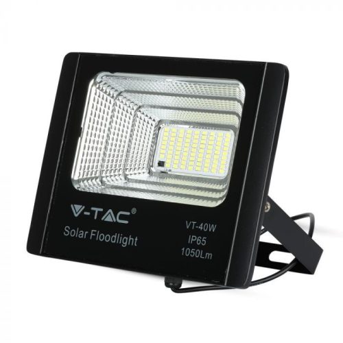 V-TAC 16W LED napelemes (SOLAR) reflektor távirányítóval 120° 4000K fekete házas  - 8574