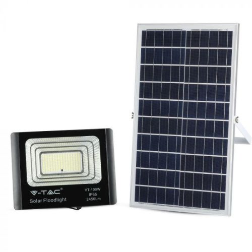 V-TAC 35W LED napelemes (SOLAR) reflektor távirányítóval 120° 4000K fekete házas  - 8576
