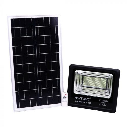 V-TAC 40W LED napelemes (SOLAR) reflektor távirányítóval 120° 4000K fekete házas  - 8577