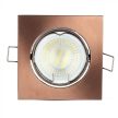 V-TAC Led GU10 Spot Keret négyzet állítható beépíthető - bronz - 8582