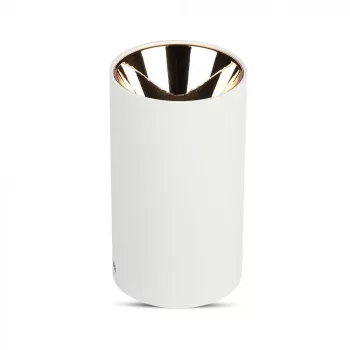   V-TAC Led GU10 Spot Falon kívüli keret kör forma - fehér,rózsaarany - 8592