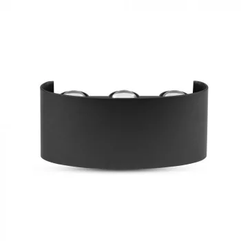 V-TAC 6W LED Fali lámpa IP54 fekete 3000K - 8615