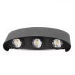 V-TAC 6W LED Fali lámpa IP54 fekete 3000K - 8615