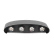 V-TAC 8W LED Fali lámpa IP54 fekete 4000K - 8620