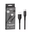 V-TAC 1M C Típusú USB kábel fekete - gyémánt széria - 8632