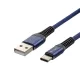 V-TAC 1M C Típusú USB kábel kék - arany széria - 8633