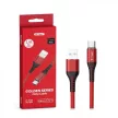 V-TAC 1M C Típusú USB kábel piros - arany széria - 8634