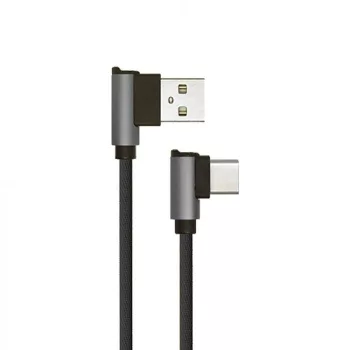   V-TAC 1M C Típusú USB kábel fekete - gyémánt széria - 8638