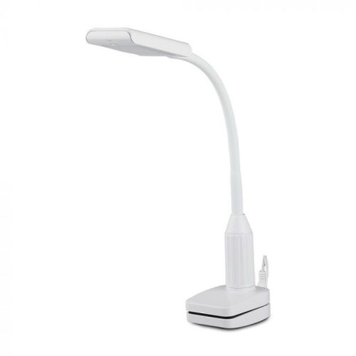 V-TAC LED 7W Csiptetős asztali lámpa, fehér 3000K - 8672