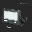V-TAC 10W LED napelemes (SOLAR) reflektor USB aljzattal 90° 4000K fekete házas  - 8674