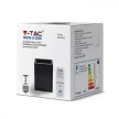 V-TAC Led Beton fali lámpa négyzet forma 1xG9 IP20 - sötét szürke - 8692