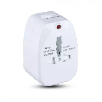   V-TAC Univerzális utazó adapter túlfeszültség védelemmel - 8705