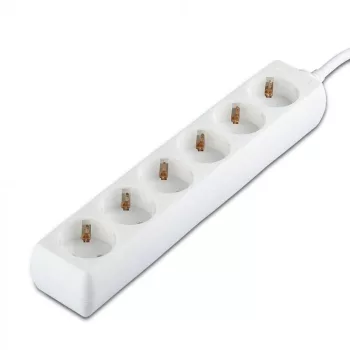   V-TAC Hosszabbító 6 csatlakozós 1,5m kábel fehér színű - 8760