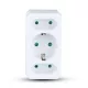 V-TAC Hálózati elosztó (2 euro, 1 földelt) 10/16A 250V fehér - 8784