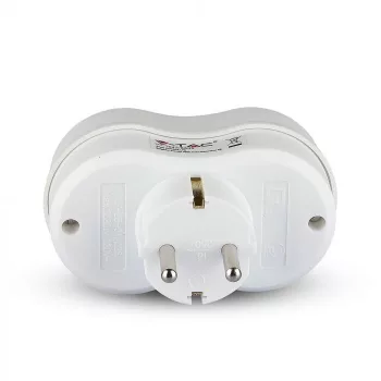 V-TAC 2-es Földelt Hálózati elosztó 16A - 8805