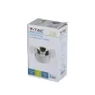 V-TAC GU10 beépíthető lámpatest, kerek, fehér, króm - 8879