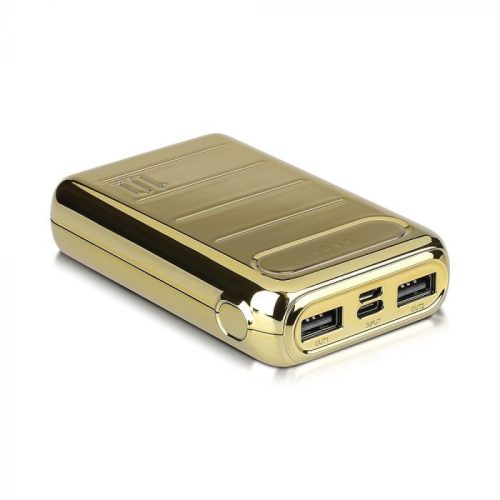 V-TAC Power Bank (hordozható töltő) 20.000 mAh Dual USB+C típusú - arany - 8908